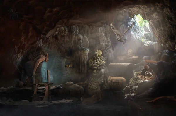 보물 멋진 동굴 — 스톡 사진