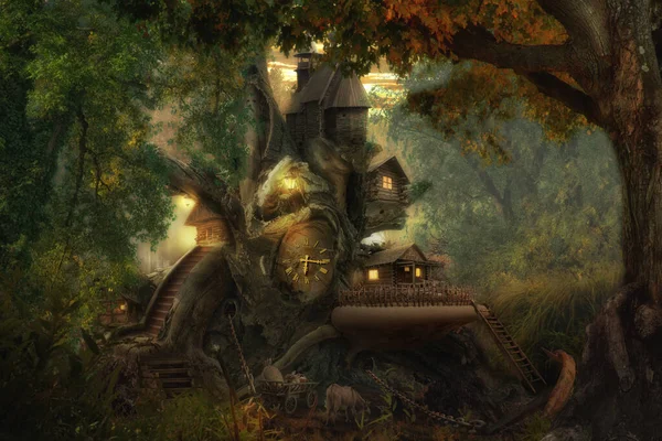 Göldeki ormanda bir çıkmazda muhteşem evler