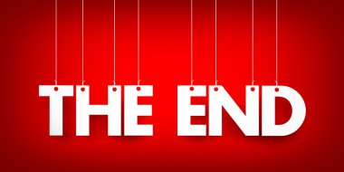 end - word hanging on ropes  clipart