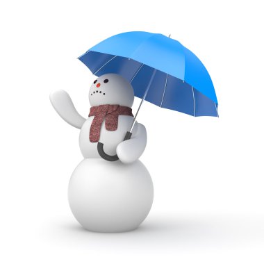 Hava değişikliği için bekleyen kardan adam