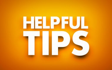 Helpful tips - text