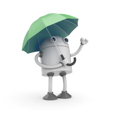Robot şemsiye tutan