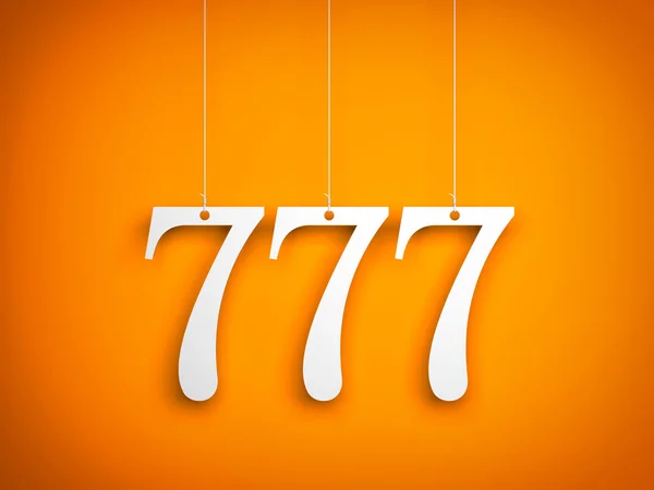 Sinal de símbolo de 777 dígitos — Fotografia de Stock