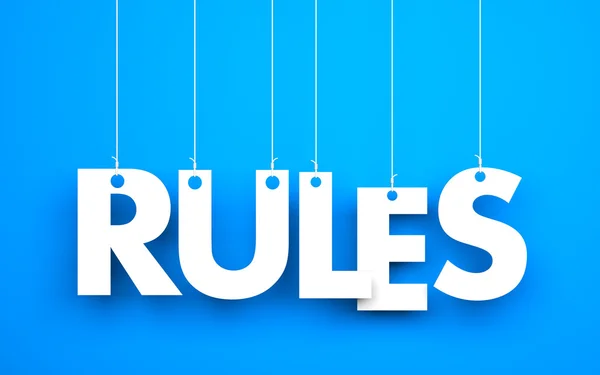 Rules word sign symbol — Stock Photo, Image