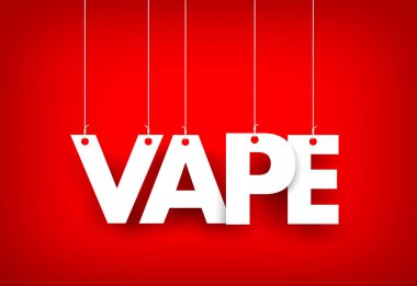 Dizeleri asılı kelime Vape işareti