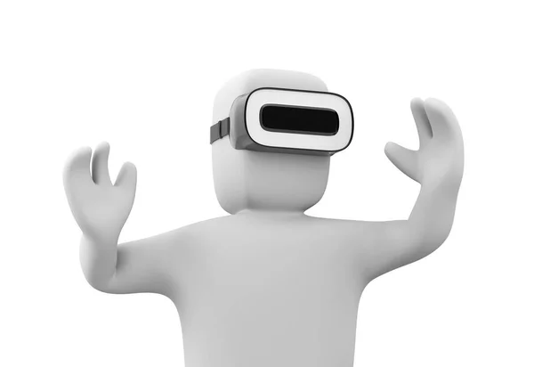 Homem com óculos de realidade virtual — Fotografia de Stock