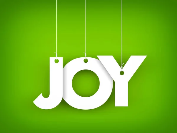 Word JOY hanging on ropes — Stock Photo, Image