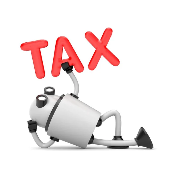 Robot video camera inspecting taxes — Stock Photo, Image
