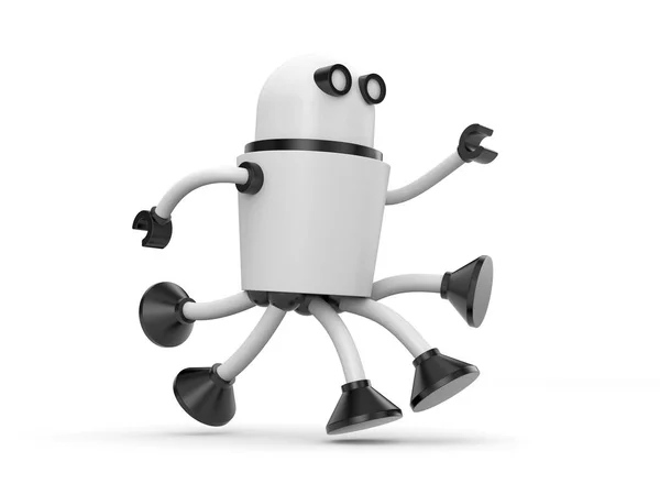 Robot in hurry somewhere — Stock Photo, Image