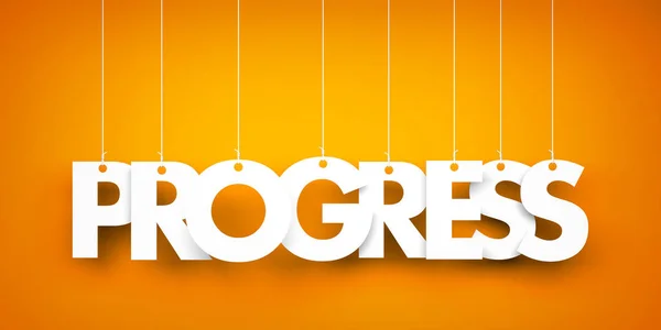 Appeso parola Progress — Foto Stock