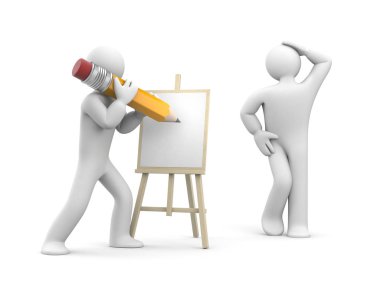 Model sanatçı için poz 