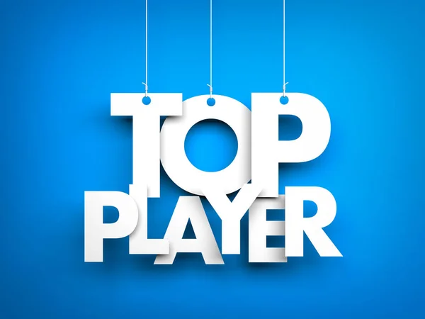 Top player Letters on strings — Stock Photo, Image