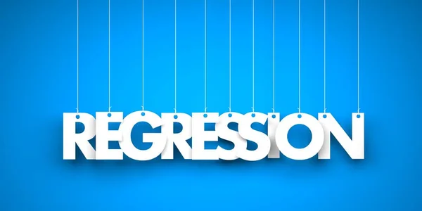 Белое слово REGRESSION — стоковое фото