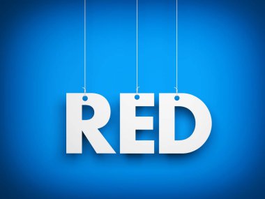 Kelime kırmızı beyaz 