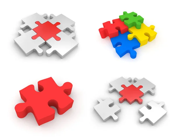 Set of Jigsaw puzzles — Stock Photo, Image