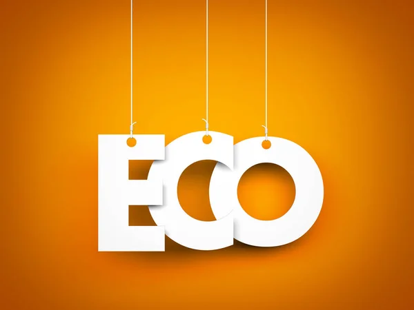 Word Eco touwen hangen — Stockfoto
