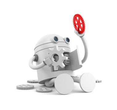 Detayları ile kırık robot 
