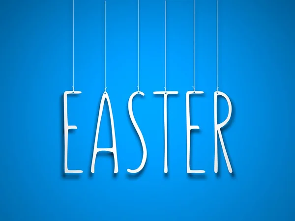 Easter. Text hanging on the rope — Stock Photo, Image