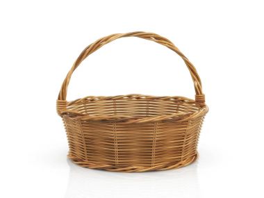 Empty wooden basket 