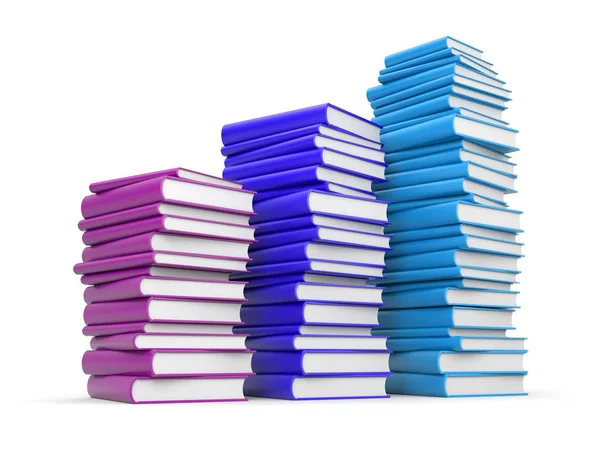 Colored Books stack — Stock Photo, Image