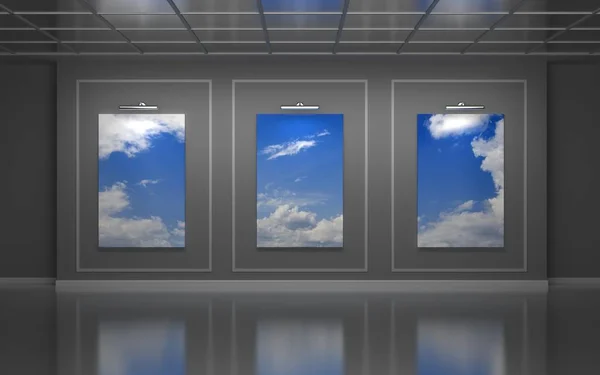 Three vertical posters — Stock Photo, Image
