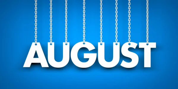 August - text hanging — Stock Photo, Image