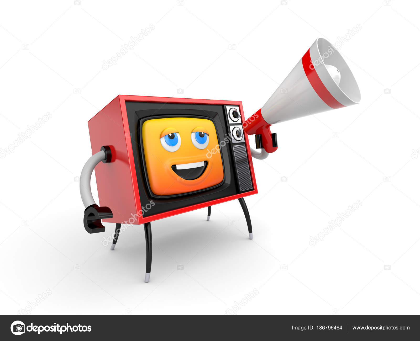 Cartoon Smiley Face Megaphone Stock Photo by © 186796464 Cartoon Smiley Face Megaphone Stock Photo by © 186796464