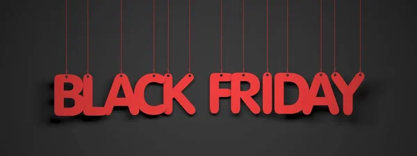 Lettering Black Friday Treads Black Background — Stock Photo, Image