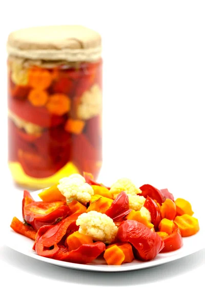 Autumn pickle according to the traditional Balkan recipe — Stock Photo, Image
