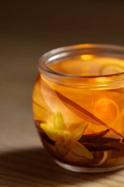 Cam kavanozdaki Aromatik mum