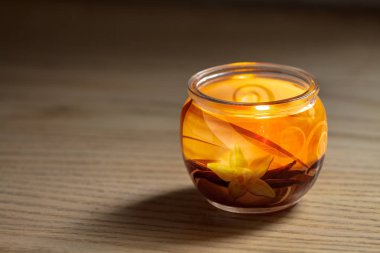 Cam kavanozdaki Aromatik mum