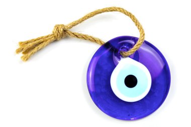 Traditional Oriental souvenir, blue glass eye to protect against evil. clipart