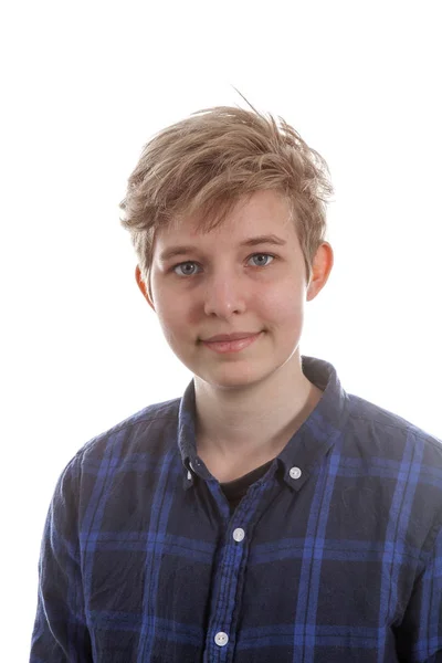一个十几岁的变性男孩的肖像 — 图库照片