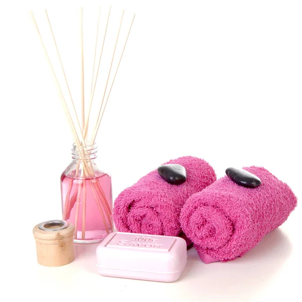 Pink spa accessories — Stock Photo, Image