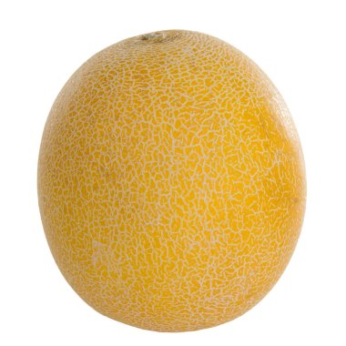 Beyaz arka plan üzerinde taze sarı kavun