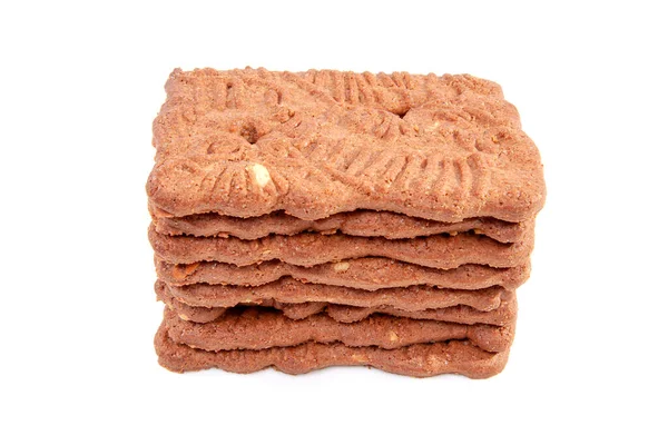 Speculaas Типове Нідерландське Печиво Білому Тлі — стокове фото