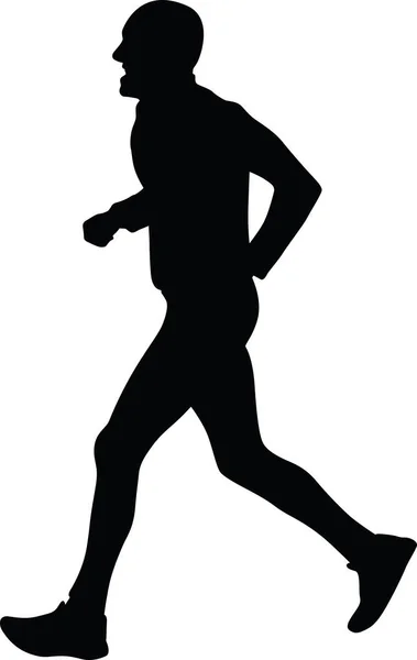 Runner silhouette vector — Stock Vector