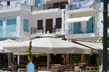 Skiathos Greek Island sokak manzarası