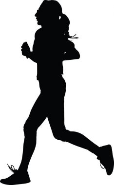 Runner siluet. vektör çalıştırmak