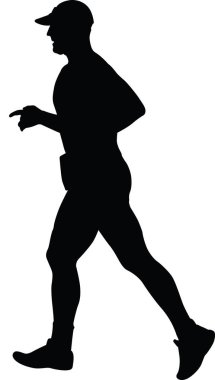 Runner siluet. vektör çalıştırmak