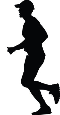 Runner siluet. vektör çalıştırmak