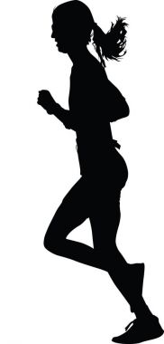 Runner siluet. vektör çalıştırmak