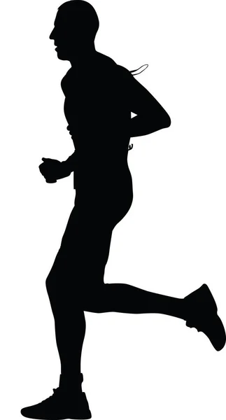 Runner silhouette. run vector — Stock Vector