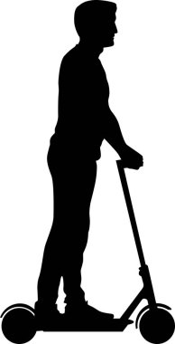 adam bir elektrikli scooter sürücüler