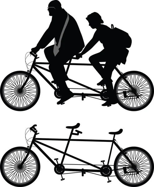 Двомісного велосипеда — стоковий вектор