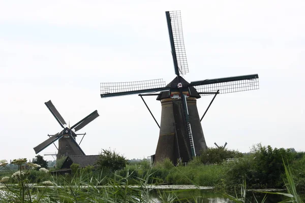 Beautiful Old Historic Windmill Four Wings — Stock Photo, Image