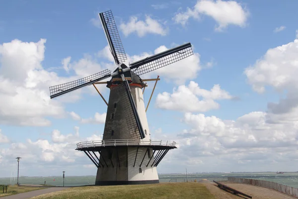 Beautiful Old Historic Windmill Four Wings — Stock Photo, Image