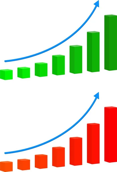 증가하는 그래프 아이콘 — 스톡 벡터