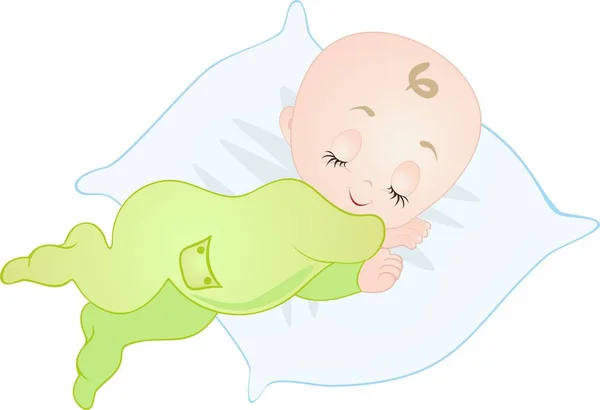 Bebé adormecido giro. Crianças em travesseiro . — Fotografia de Stock