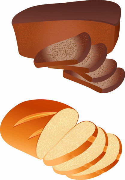 Разнообразие хлеба. Кирпичный Баттерброт, дубинка или багет. Тема для пекарни или магазина, магазина, натурального сельского питания
